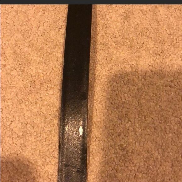 Burberry Black Leather with Gold Plaque Belt